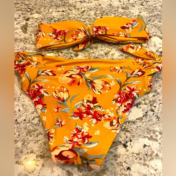 Chelsea & Violet Gold and Red Bikini Swimwear - Picture 2 of 6